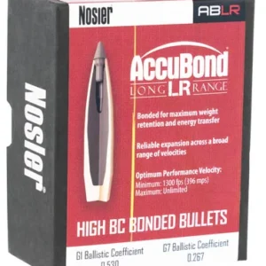 Nosler 58943 AccuBond Long Range 6.5 Creedmoor .264 129 gr Spitzer Point/ 100 Per Box