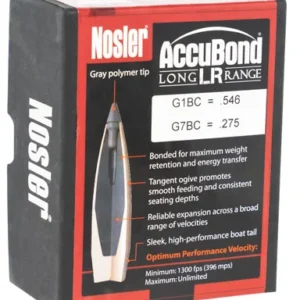Nosler 58734 AccuBond Long Range 7mm .284 150 gr Spitzer Point/ 100 Per Box
