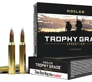 Nosler 47284 Trophy Grade  7mmRemMag 160gr Nosler AccuBond 20 Per Box/10 Case