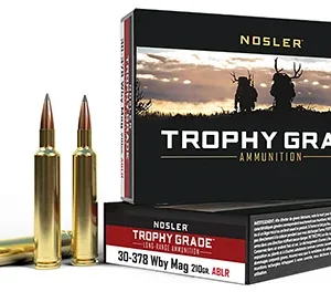 Nosler 60133 Trophy Grade Long-Range 30-378 Wthby Mag 210 gr Nosler Spitzer AccuBond Long Range 20 Per Box/ 10 Case
