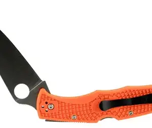 Spyderco C10FPOR Endura 4 Lightweight 3.75" Folding Clip Point Plain VG-10 SS Blade Orange Bi-Directional Texturing FRN Handle Includes Pocket Clip