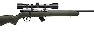 Savage Arms 26721 Mark II FXP 22 LR Caliber with 5+1 Capacity, 21" Barrel, Matte Blued Metal Finish & OD Green Synthetic Stock Right Hand (Full Size) Includes 3-9x40mm Scope