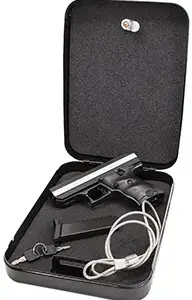 Hi-Point CF380HSP CF Home Security Package 380 ACP 8+1, 3.50" Black Steel Barrel, Black Powder Coated/Chrome Serrated Steel Slide, Black Polymer Frame & Grip, Keyed Lock Box