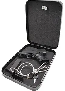 Hi-Point 916HSP CF Home Security Package 9mm Luger 8+1 3.50" Black Steel Barrel Black Powder Coated/Chrome Serrated Steel Slide Black Polymer Frame Black Polymer Grip, Keyed Lock Box