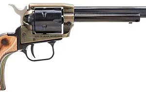 Heritage Mfg RR22CH6 Rough Rider  22 LR 6 Shot, 6.50" Black Oxide Steel Barrel, Simulated Case Hardened Zinc Alloy Frame, Black Oxide Cylinder, Camo Laminate Grip, Manual Safety, Exposed Hammer