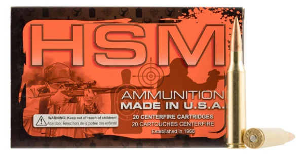 HSM 338LAPUA3N68 Match  338 Lapua Mag 300 gr Sierra MatchKing BTHP 20 Per Box/ 20 Case