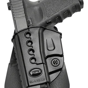 Fobus GL2E2LH Passive Retention Evolution OWB Black Polymer Paddle Compatible w/ Glock 17/19/19X/22/23/31/32/34/35/44/45 Left Hand