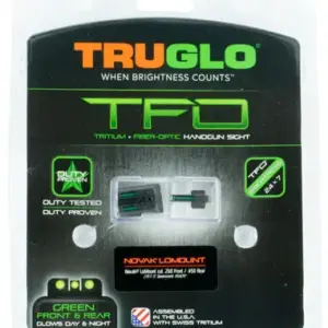 TruGlo TG131NT4 TFO  Black | Green Tritium & Fiber Optic Front Sight Green Tritium & Fiber Optic Rear Sight