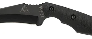 Ka-Bar 2486 TDI Hell Fire 3.56" Fixed Recurve Tanto Plain Black 1095 Cro-Van Blade, Black Ultramid Handle, Includes Sheath