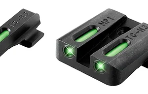 TruGlo TG13MP1A TFX  Black | Green Tritium & Fiber Optic White Outline Front Sight Green Tritium & Fiber Optic Rear Sight
