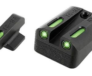 TruGlo TG13NV1A TFX  Black | Green Tritium & Fiber Optic White Outline Front Sight Green Tritium & Fiber Optic Rear Sight