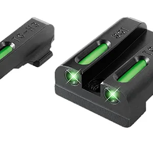 TruGlo TG13SG2A TFX Black | Green Tritium & Fiber Optic White Outline Front Sight Green Tritium & Fiber Optic Rear Sight
