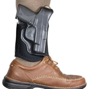 DeSantis Gunhide 014PCX7Z0 Die Hard Rig Ankle Black Leather/Sheepskin Ankle Fits S&W M&P Shield 9/40 Right Hand
