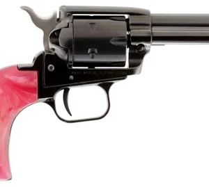 Heritage Mfg RR22MB3BHPNK Rough Rider  22 LR/22 WMR 6 Shot, 3.50" Black Steel Barrel, Black Zinc Alloy Frame, Black Cylinder, Pink Pearl Grip, Hammer/Thumb Safety, Exposed Hammer