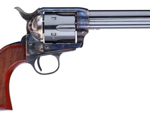 Taylors & Company 556208DE Short Stroke Gunfighter  45 Colt (LC) 6rd 5.50" Blued Cylinder & Barrel Color Case Hardened Steel Frame Checkered Walnut Army Size Grip (Taylor Tuned)