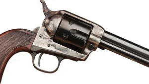 Taylors & Company 556205DE Short Stroke Smoke Wagon  357 Mag 6rd 5.50" Blued Cylinder & Barrel Color Case Hardened Steel Frame Checkered Walnut Navy Size Grip (Taylor Tuned)