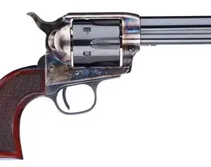 Taylors & Company 556201DE Short Stroke Smoke Wagon  45 Colt (LC) 6rd 4.75" Blued Cylinder & Barrel Color Case Hardened Steel Frame Checkered Walnut Navy Size Grip (Taylor Tuned)