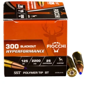 Fiocchi 300BLKHA Hyperformance  300 Blackout 125 gr Super Shock Tip 25 Per Box/ 20 Case