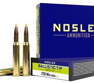 Nosler 40055 Ballistic Tip  270 Win 140 gr Spitzer Ballistic Tip 20 Per Box/ 10 Case