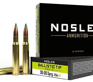 Nosler 40068 Ballistic Tip  30-06Springfield 125gr Spitzer Ballistic Tip 20 Per Box/10 Case
