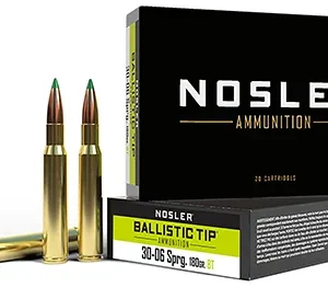 Nosler 40072 Ballistic Tip  30-06 Springfield 180 gr Spitzer Ballistic Tip 20 Per Box/ 10 Case