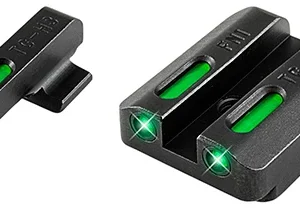 TruGlo TG13FN3A TFX  Black | Green Tritium & Fiber Optic White Outline Front Sight Green Tritium & Fiber Optic Rear Sight