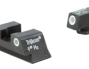 Trijicon 600777 Bright & Tough Night Sights- Glock Small Frames  Black | Green Tritium White Outline Front Sight Green Tritium White Outline Rear Sight