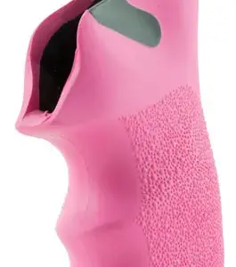 Hogue 78027 Tamer  Cushion Pink Rubber Grip with Finger Grooves for Ruger LCR, LCRx