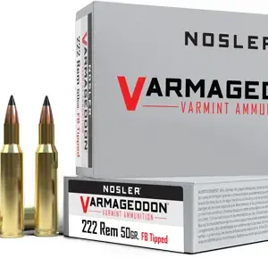 NOSLER VARMAGEDDON 222 REM - 50GR FBT 20RD 10BX/CS