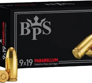 BPS 9MM 124GR FMJ 50RD - 20BX/CS BRASS CASE