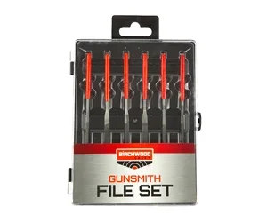 B/C GUNSMITHING FILE SET 6PC BLK/RD