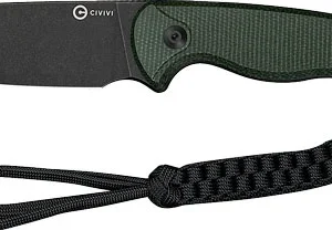 CIVIVI KNIFE TIMBERBARK 3.2" - FIXED GREEN MICARTA/BLK STNWSH