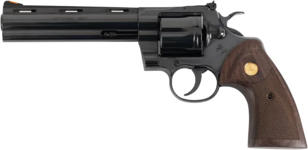CLT PYTHON 357MAG 6 BLUED WOOD GRIP BLEM