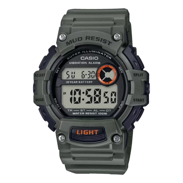 Mud-Resistant Digital Watch w/ Vibration Alarm
