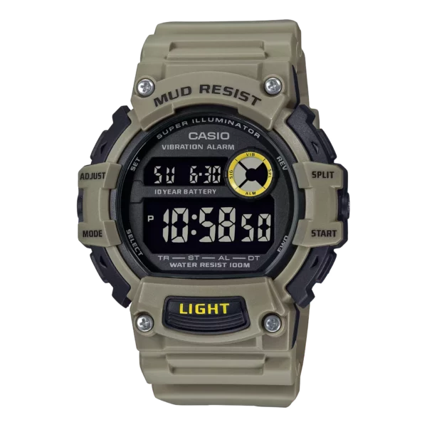 Mud-Resistant Digital Watch w/ Vibration Alarm