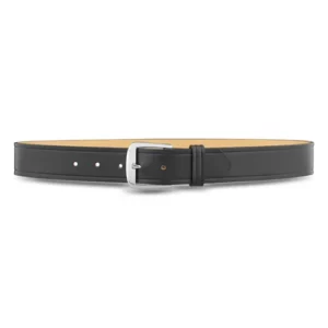 1-1/2"" Plain Leather Garrison Belt with Nickel Buckle