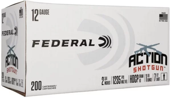FED ACTION SHOTGUN 12GA 2.75 1-1/8OZ #7.5 20/10