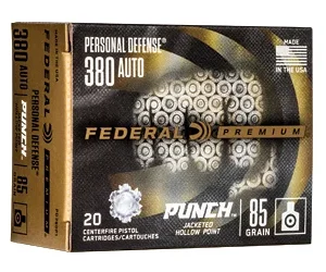 FED PD PUNCH 380AUTO 85GR JHP 20/200