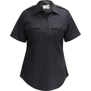 Command Women's Short Sleeve Shirt w/ Zipper - LAPD Navy
