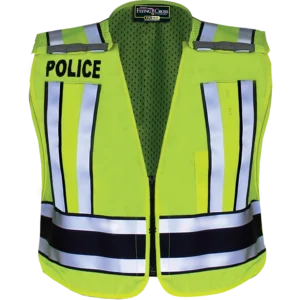 Pro Series Hi-Vis Safety Vest w/ Navy Band & POLICE Lettering - LAPD Navy