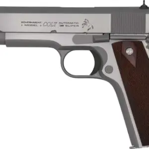 COLT 1911 38 SUPER 5" FS - 9-SHOT STAINLESS ROSWOOD