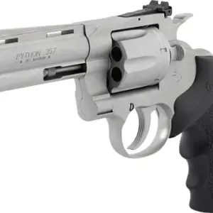 COLT PYTHON 357MAG 4.25" SS - BEAD BLASTED ADJ SIGHT HOGUE