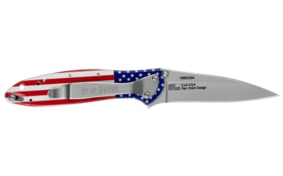 KERSHAW LEEK 3" USA FLAG/SLV 2 KERSHAW LEEK 3" USA FLAG/SLV - Image 2