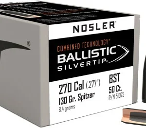NOSLER BULLETS 270 CAL .277 - 130GR BALLISTIC SILVER TIP 50C