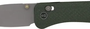WE KNIFE BANTER 2 2.87" GREEN - CANVAS MICARTA/GRAY STONEWASH