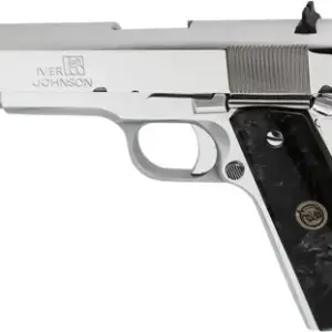IVER JOHNSON 1911A1 45ACP 5" - FS 8RD CHROME BLK PEARL GRIPS