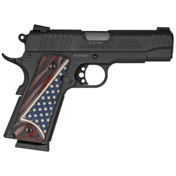 TAURUS 1911 COMMANDER 45ACP 4.25"BLK, US FLAG GRIP