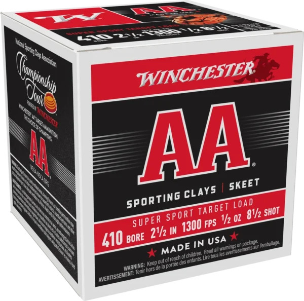 WINCHESTER AA SUPER SPORT 410GA 2 1/2" 1/2 OZ #8.5 25RD BX 250RD CASE