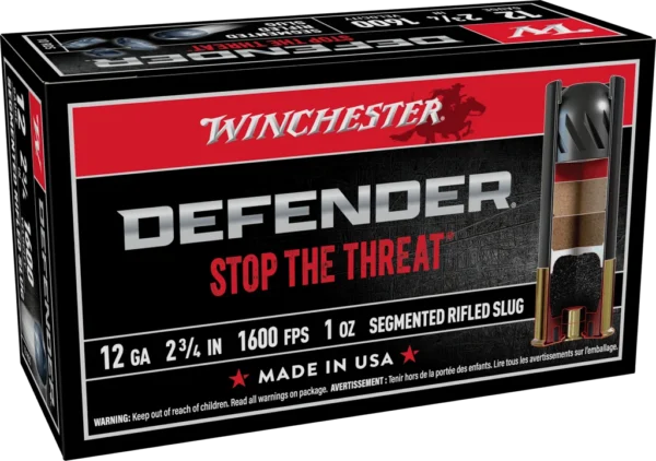 WINCHESTER DEFENDER 12G 2 3/4" 1OZ SLUG 10RD BX 100RD CASE