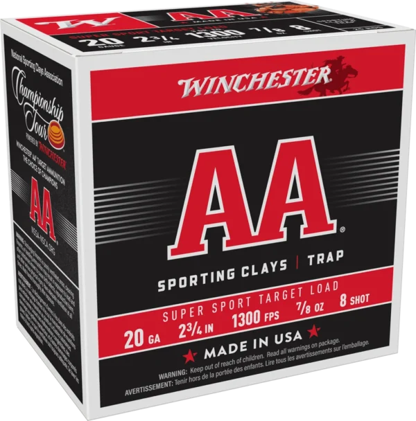 WINCHESTER AA SPR SPRT 20G 2-3/4" #8 7/8OZ 25RDS